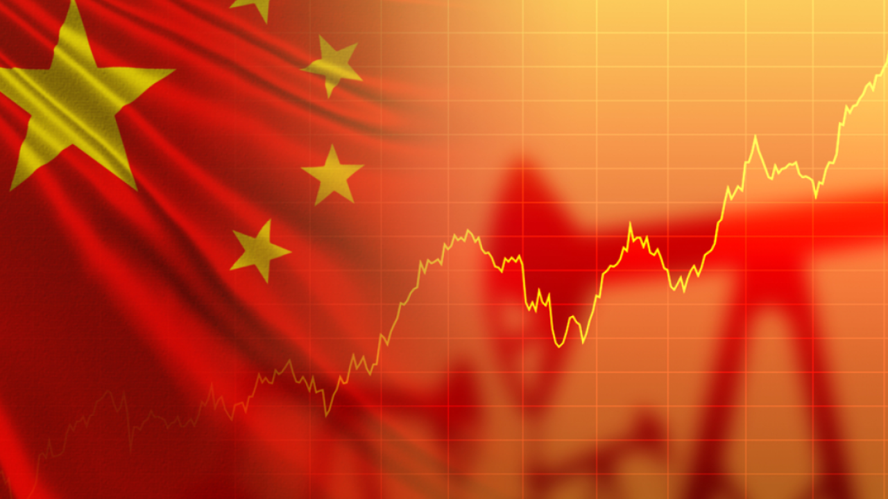 Arrow Graph Rise The Economic Rise of China: Tech growth vs. Property Crisis