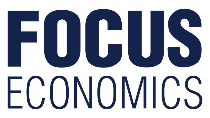 FocusEconomics logo, stacked, full color
